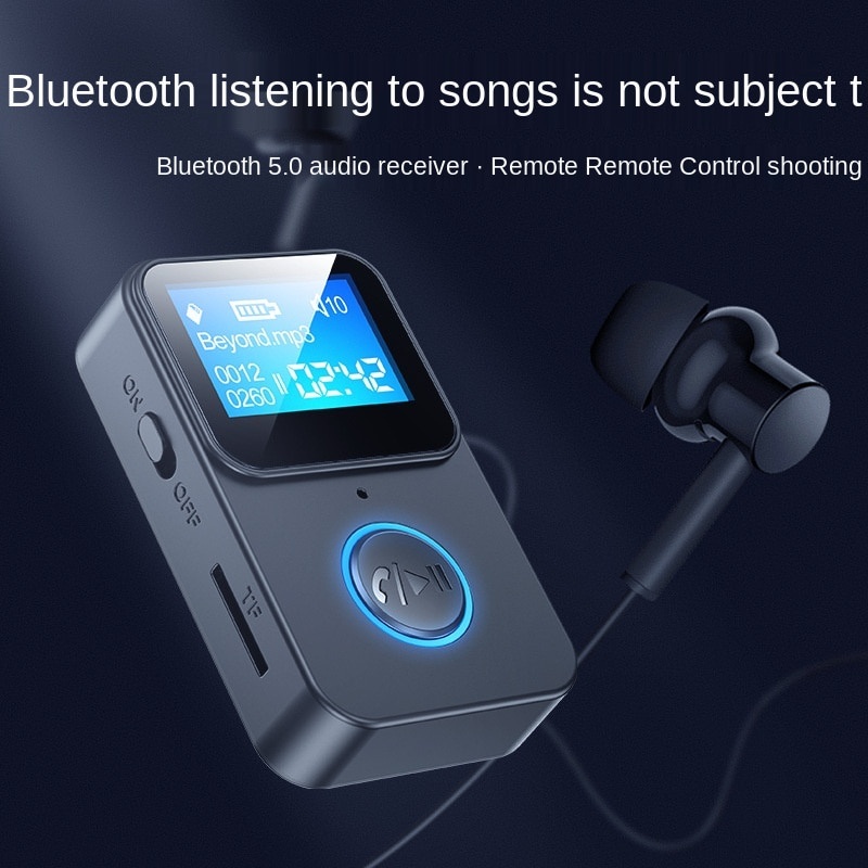 Máy nghe nhạc MP3 mini màn hình LCD điều khiển từ xa Bluetooth 5.0 hỗ trợ thẻ TF