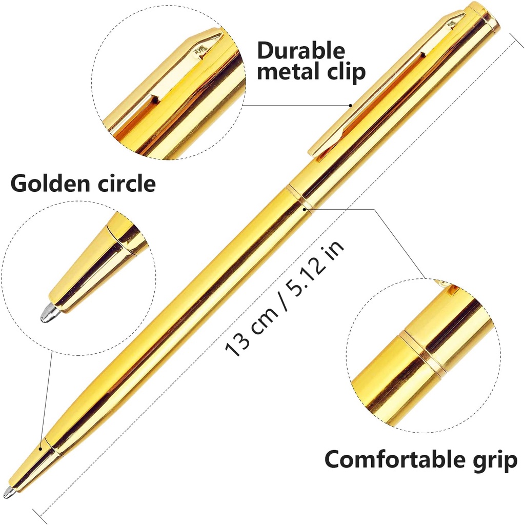 Set 3 Bút Bi Mực Đen Ngòi Vừa 1.0Mm Cho Học Sinh / Văn Phòng / Tiệc Cưới