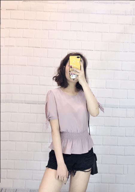 Áo sơ mi peplum xuất dư