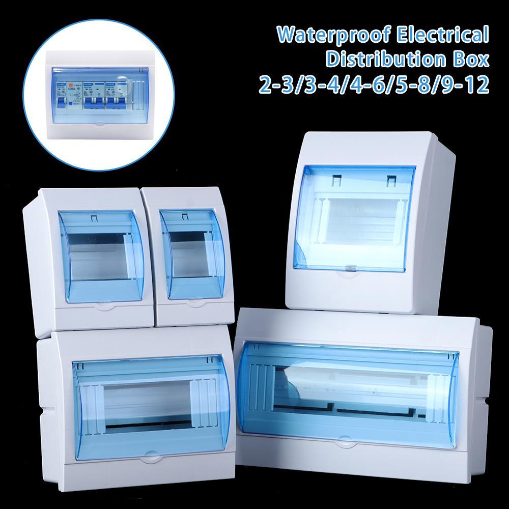 ZAIJIE24 Hộp Phá Vỡ Mạch Điện 2-3 / 3-4 / 4-6 / 5-8 / 9-12 Cách Bằng Nhựa Trong Suốt Chống Thấm Nước