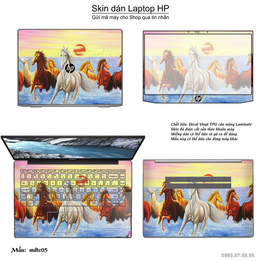 Skin dán Laptop HP in hình Mã Đáo Thành Công (inbox mã máy cho Shop)