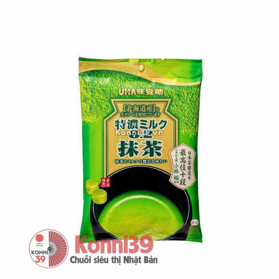 Kẹo sữa Matcha UHA Tokuno 80g