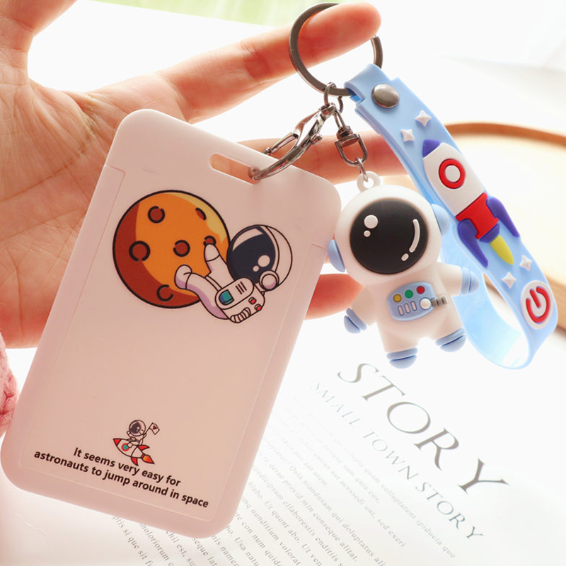 Móc khóa phối mặt hình phi hành gia dễ thương đáng yêu