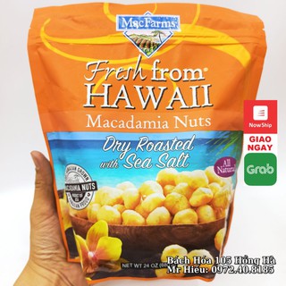[Mã GROSALE2703 giảm 8% đơn 250K] [T12/2021] Hạt Macca MacFarms tách vỏ 680g