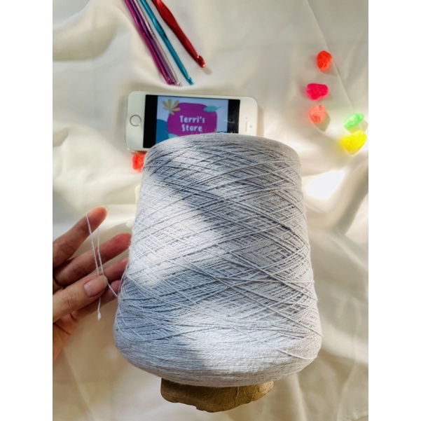 Sợi Cotton Ý - Sợi se/xe tròn  - Mền nhẹ mền - Móc áo váy áo dài mùa hè