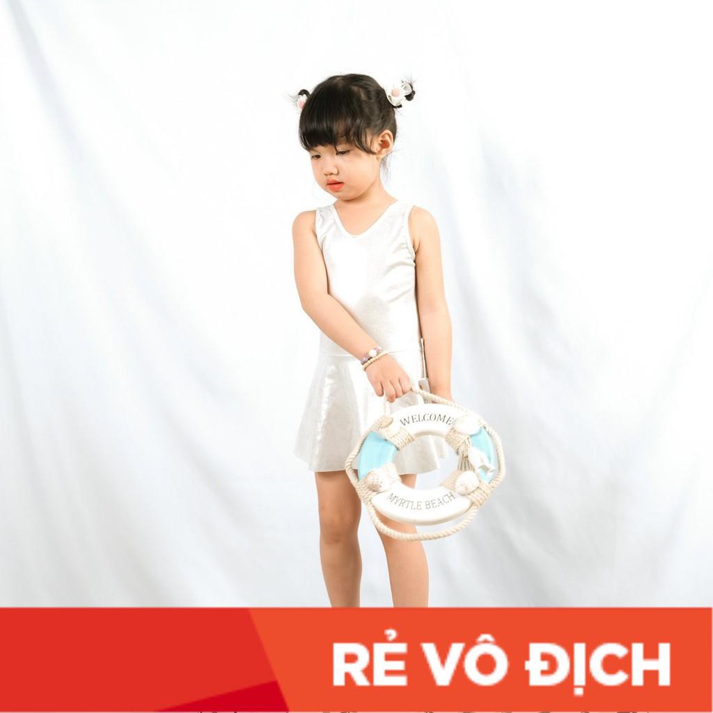 Váy bơi bé gái gắn nơ sau lưng size 2-10, cho bé 10-30kg. Chất nhũ kim sa dày dặn, siêu xinh