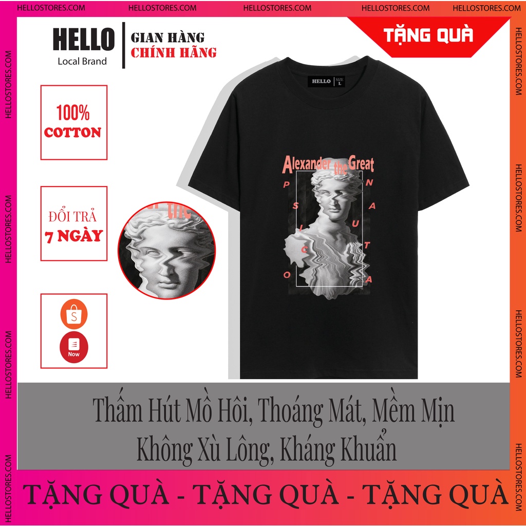 Áo thun áo phông Unisex cổ tròn Nam Nữ tay lỡ form rộng thoáng mát in hình Alexander_Ap50