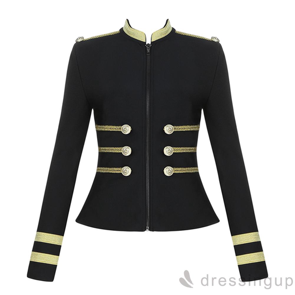 Áo Khoác Tay Dài Có Dây Kéo Thời Trang Sang Trọng Cho Nữ