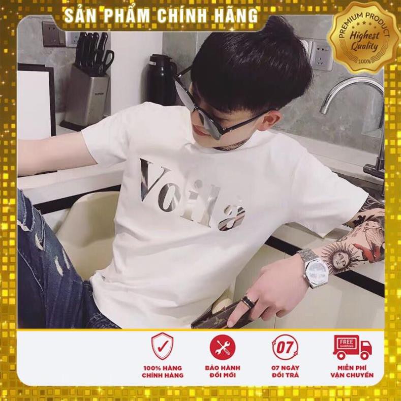 GIÁ GỐC áo thun nam tay ngắn in chữ nhũ lấp lánh