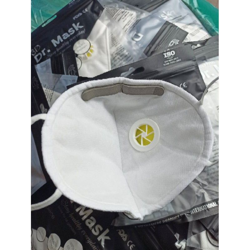 [Túi 1 Chiếc] Khẩu Trang 3D Dr Mask Có Van Thở (4 Lớp) Làm Từ 100% Vải PP, Lọc Bụi Tiêu Chuẩn PM2.5 Xuất Khẩu Cao Cấp