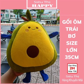 Gối ôm hình trái bơ mềm mịn size lớn 35cm - Gấu Bơ Nhồi Bông