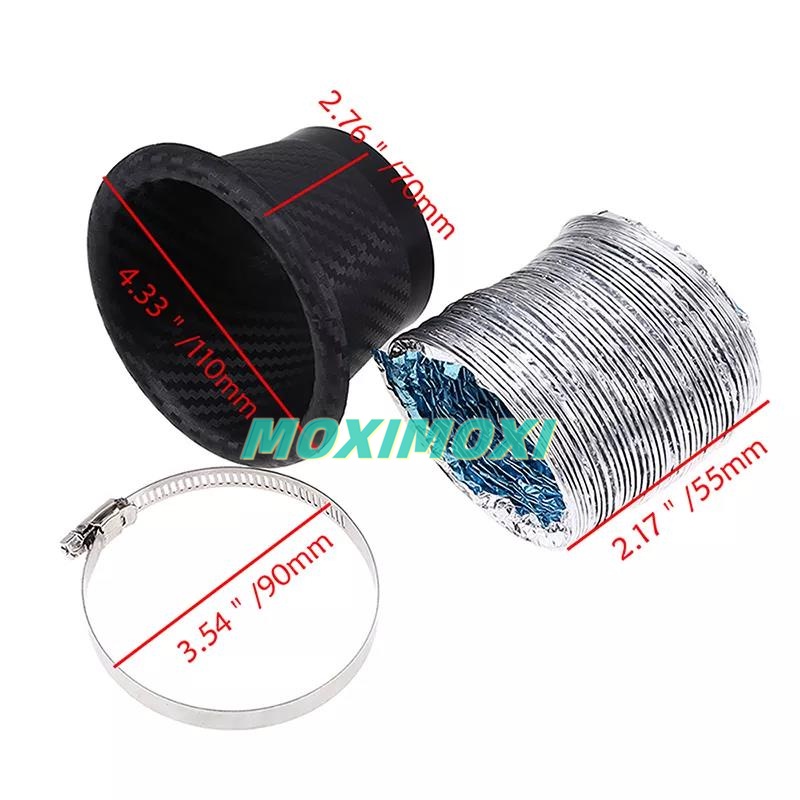 Hệ Thống Ống Nạp Khí Đầu Vào Họa Tiết Sợi Carbon Thông Dụng Cho Xe Hơi