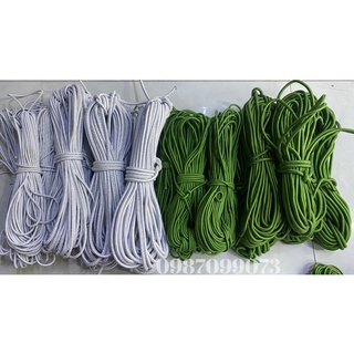 Dây dù tròn xanh & trắng dây dù buộc đồ