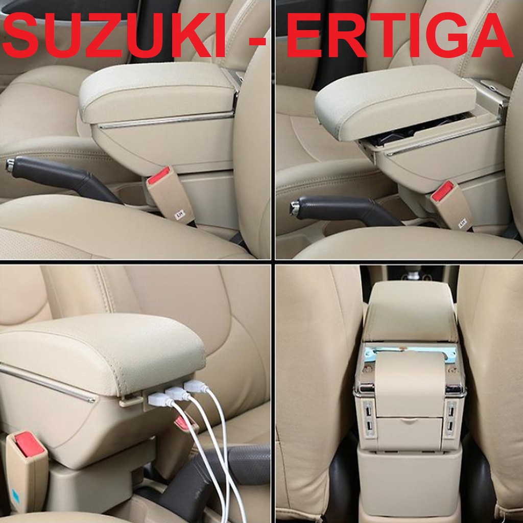 Hộp tỳ tay xe SUZUKI - ERTIGA cao cấp tích hợp 7 cổng sạc USB - Bảo hành 12 tháng