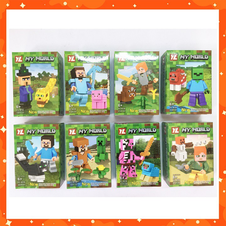 ĐỒ CHƠI LẮP RÁP COMBO 8 BỘ LEGO MY WORLD TRANH ĐẤU