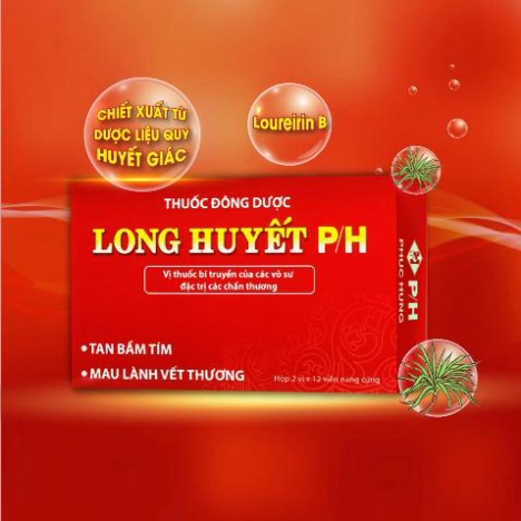 [Chính hãng] Long huyết PH - tan bầm tím, mau lành vết thương hở, phục hồi sau phun xăm môi mày, PTTM