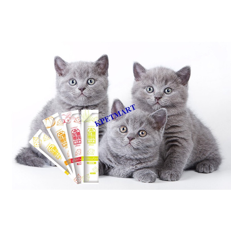 súp (xốt) sữa dê ăn dặm cho mèo con túi 6 gói 15g (90g)