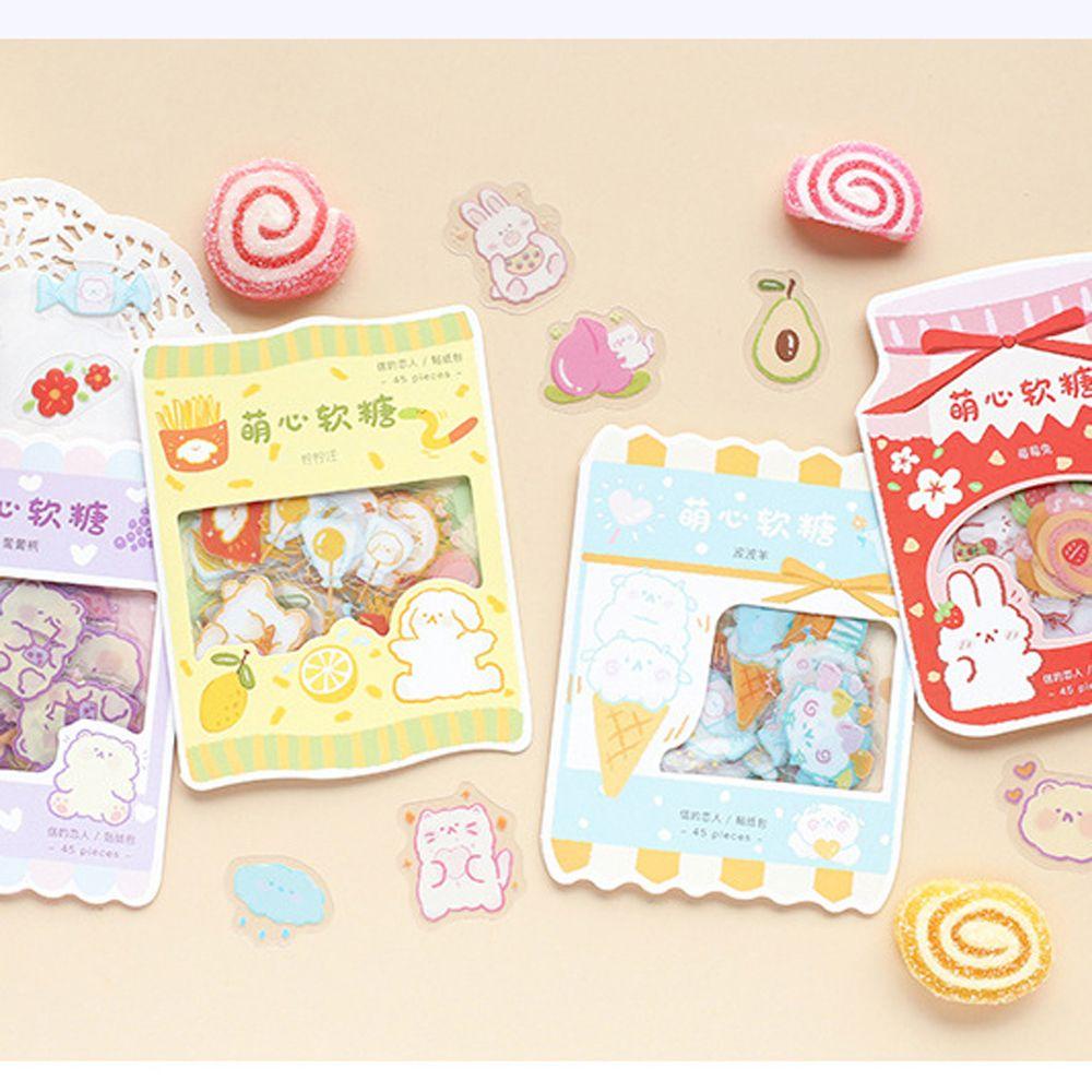 AUGUSTINA Miếng Dán Trang Trí Điện Thoại Trong Suốt Họa Tiết Động Vật Dễ Thương