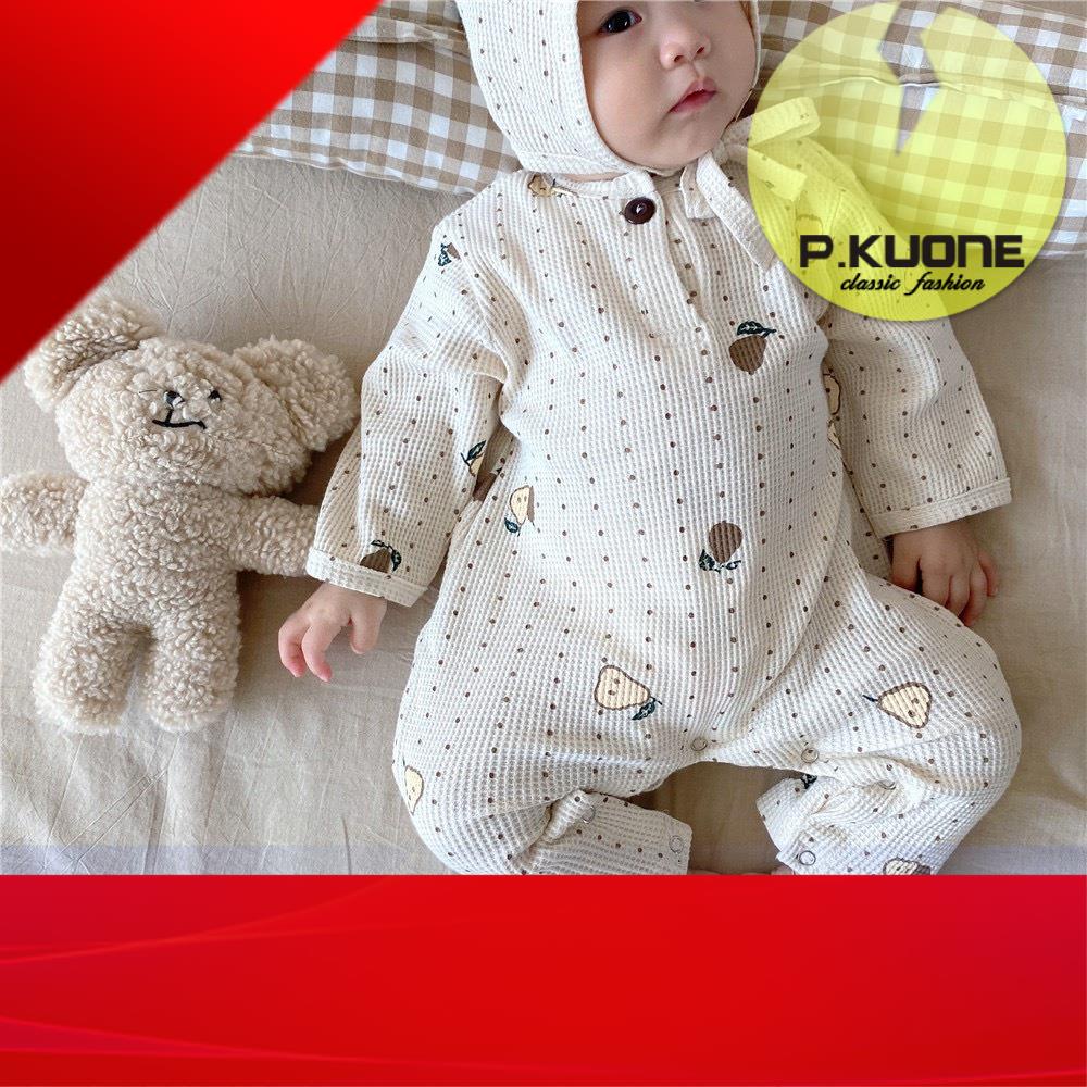 Bộ đồ thu đông họa tiết quả lê phong cách Hàn Quốc hàng cao cấp ( hàng có sẵn giao đi trong ngày )