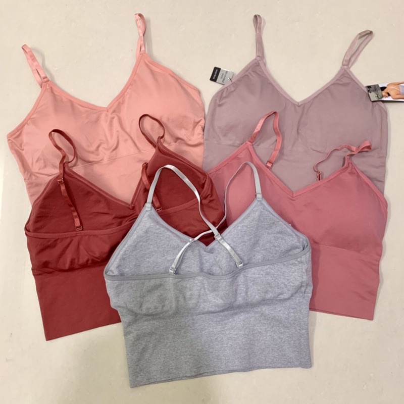 ÁO CROPTOP 2 DÂY THUN DỆT KIM HÀNG XUẤT XỊN CÓ MÚT