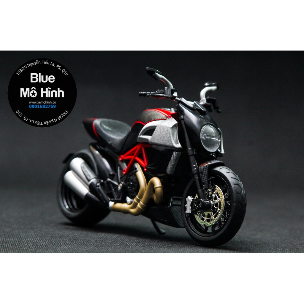 Blue mô hình | Xe mô hình mô tô Ducati Diavel 1:12 – Phiên bản Ducati Diavel sáng đèn