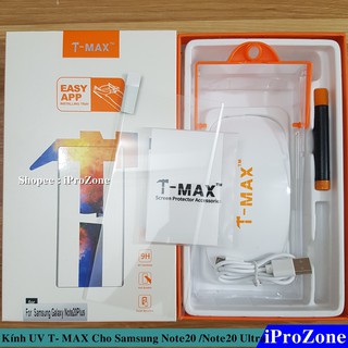 Kính cường lực UV Full keo Samsung Note 20 Ultra , Note 10 Plus Chính hãng T-MAX cao cấp vân tay cực nhậy