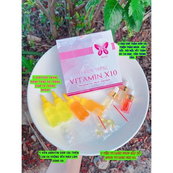 SET KÍCH TRẮNG MẠNH VITAMIN X10