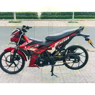 ( Quí khách vui lòng mang ra tiệm cho thợ dán ) Tem satria fi chất liệu crom đỏ