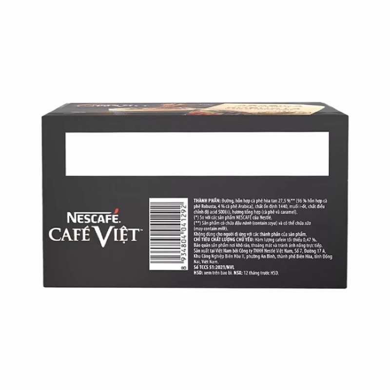 [Tặng ly thuỷ tinh] Nescafe Cà phê đen hoà tan Arabica và Robusta (12 gói x 16g)