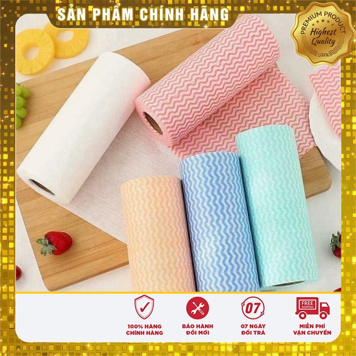 Cuộn giấy vải lau đa năng tiện dụng (50 tờ )