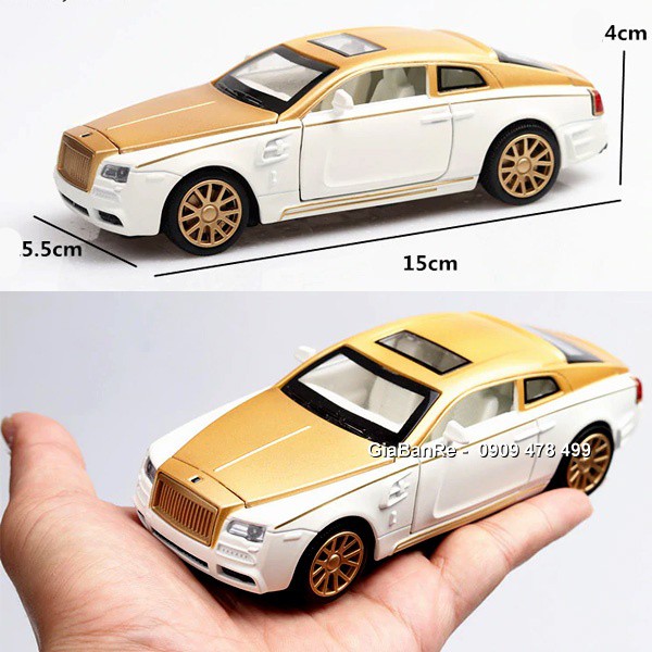 Xe Mô Hình Kim Loại Rr Wraith Tỉ Lệ 1:32 - Vàng Trắng - 9856.1