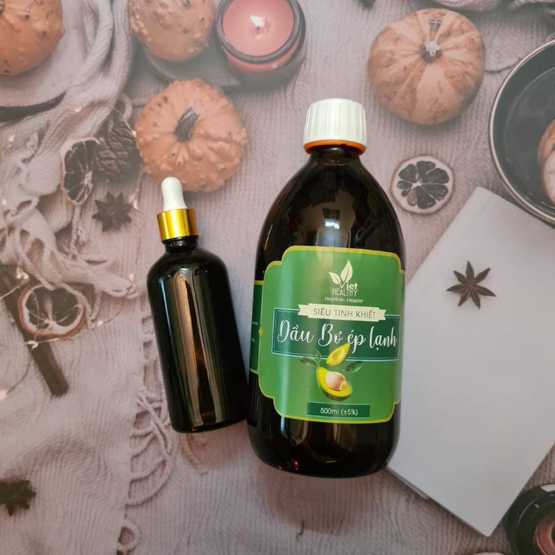 Dầu bơ ép lạnh Viethealthy 500ml siêu tinh khiết, Avocado Oil organic thơm ngon bổ dưỡng Healthy