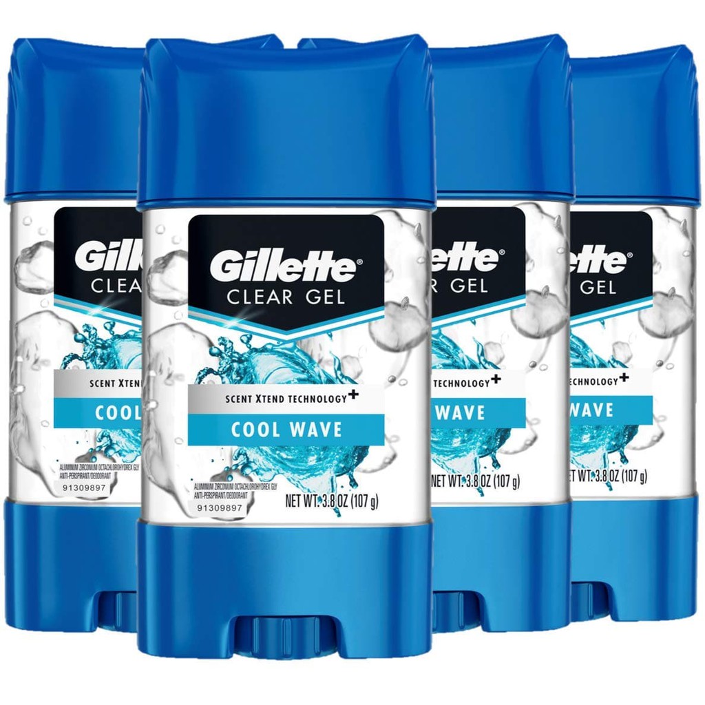 Lăn Khử Mùi Nam Dạng Gel Gillette Endurance Cool Wave Clear Gel (107g)