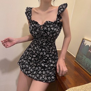 Bikini Đồ Bơi Quảng Châu LMD05 Dạng Váy Kèm Quần Có Mút Ngực Và Quần Liền Sexy Kín Đáo Xịn Đẹp Che Bụng