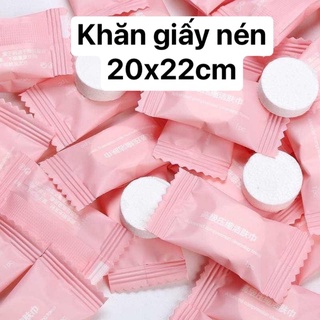 500 viên Khăn giấy nén du lịch tiện lợi 20x22cm.