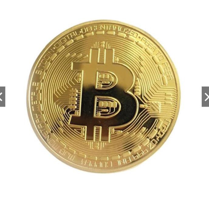 Đồng Xu Bitcoin Mạ Vàng