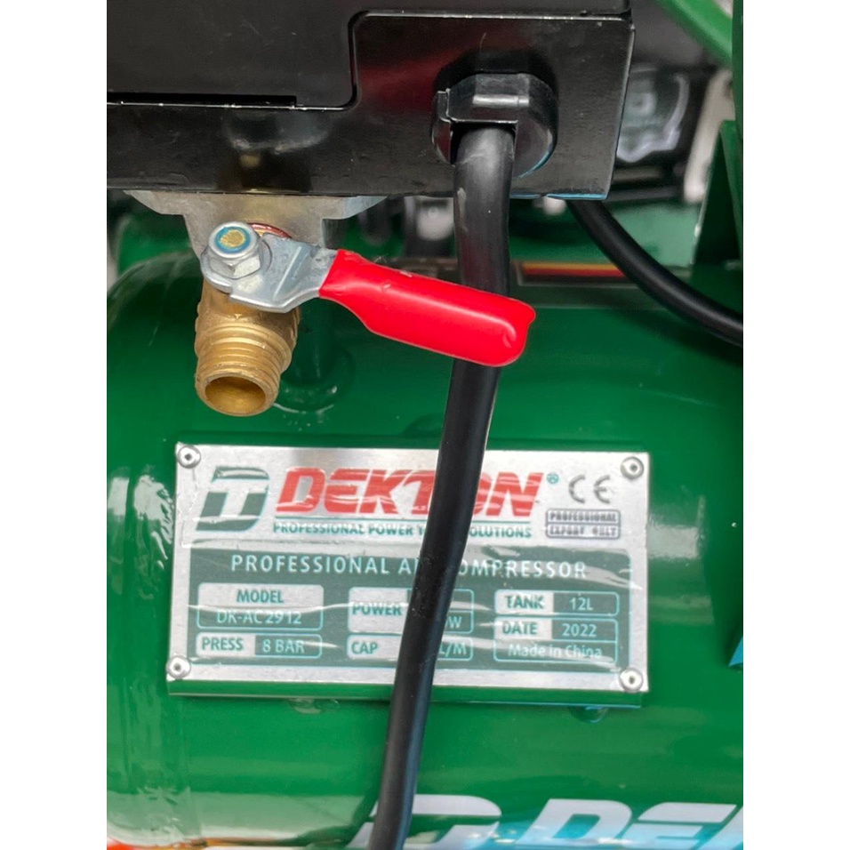 Máy nén khí  DEKTON 10L không dầu  DK-AC2910, 1,5HP mẫu mới, lên hơi nhanh 33 giây