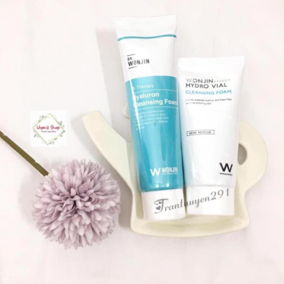 (Hàng tách set) Sữa rửa mặt Wonjin Hydro Vial/ Hyaluron/ Water Toning Cleansing Foam