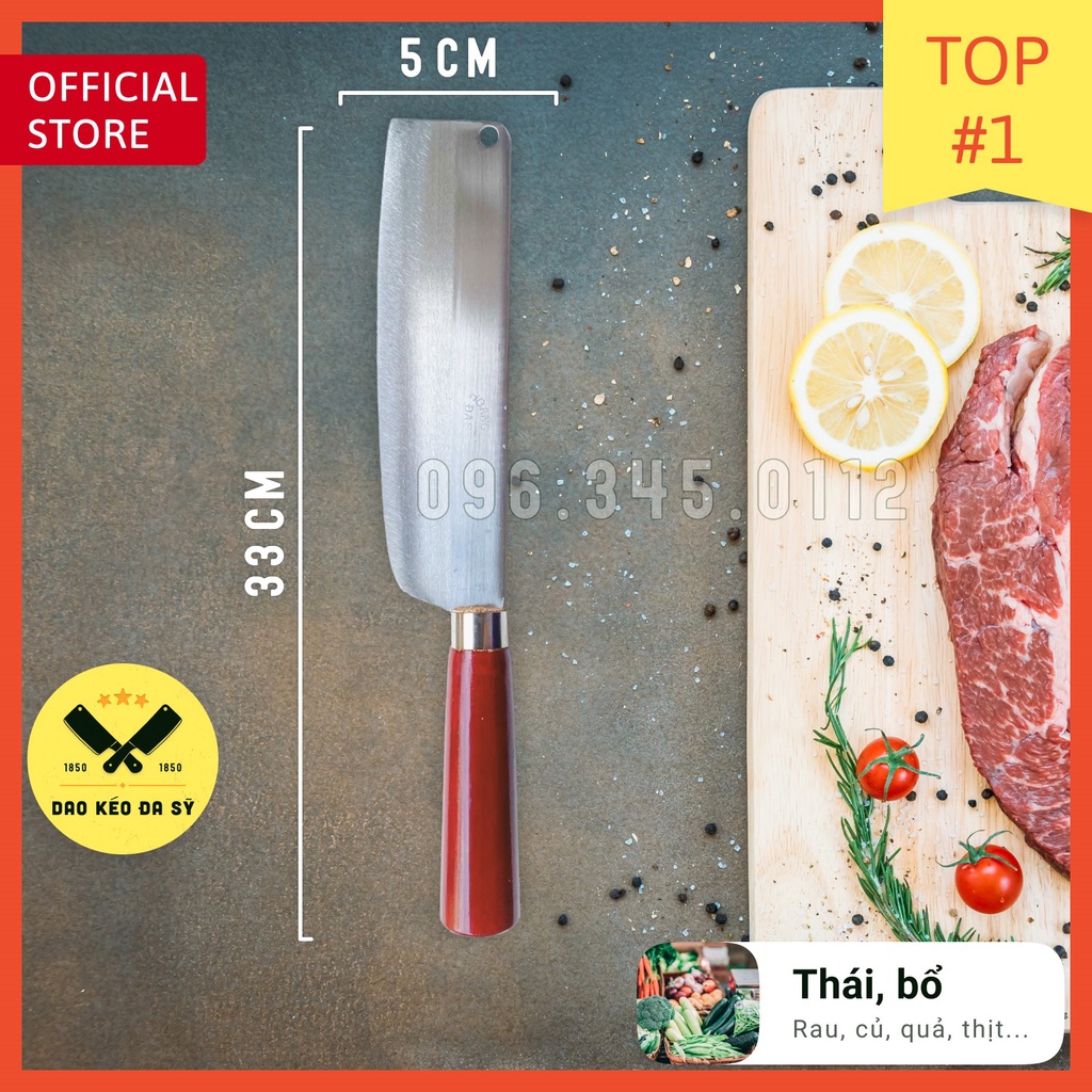 Dao thái thịt, thái rau - Dao Đa Sỹ - thép Nhật trắng không gỉ