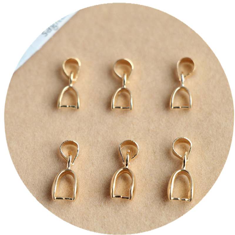 Kẹp Phụ Kiện Tự Làm Mặt Dây Chuyền Mạ Vàng 14K