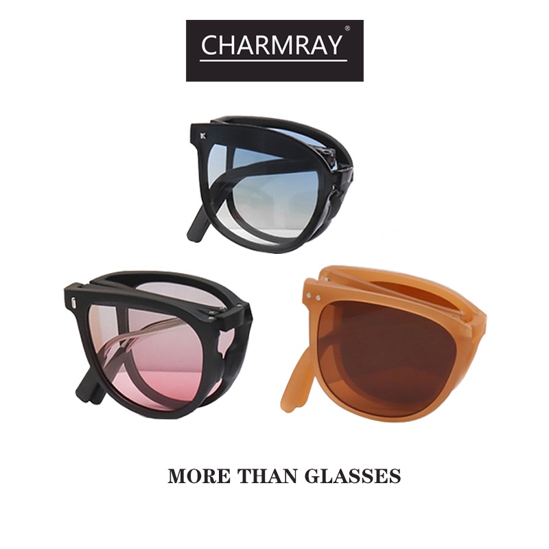 Kính mát CHARMRAY phân cực chống tia UV gấp gọn lại được phong cách Hàn Quốc thời trang trẻ trung