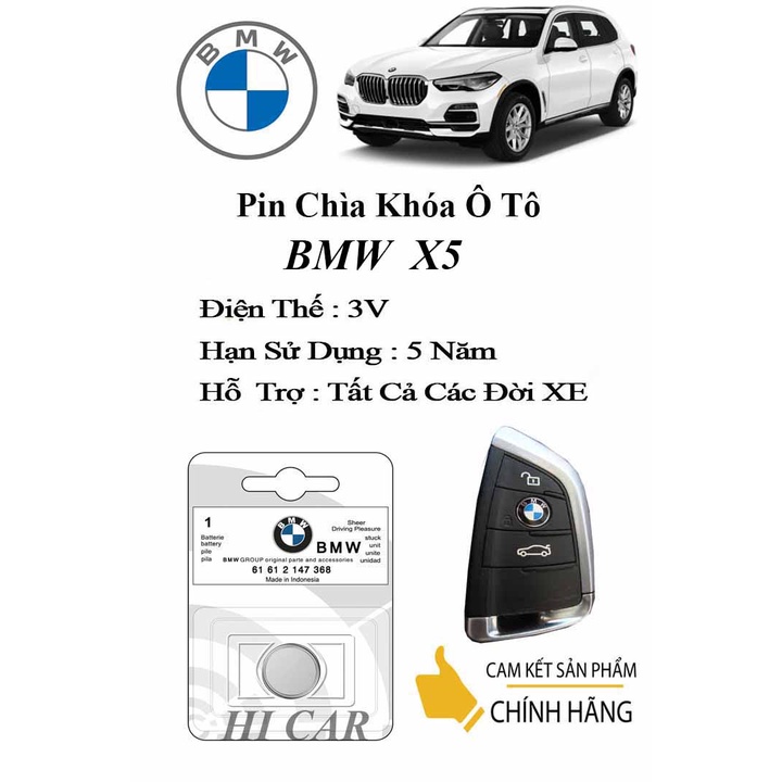 Pin chìa khóa ô tô BMW X3 / BMW X5 /BMW X7 chính hãng Panasonic
