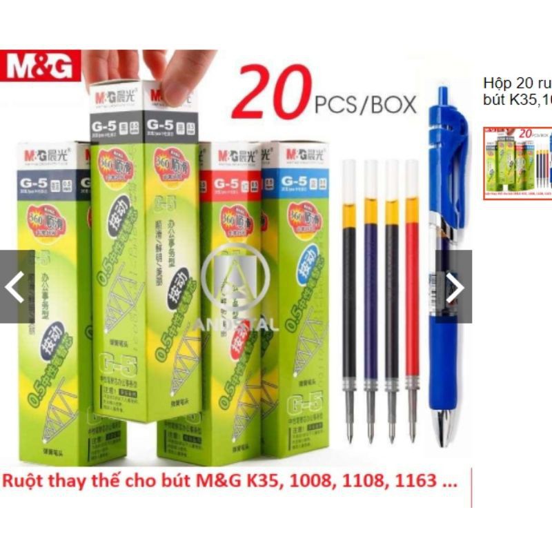 combo 5 Ruột bút gel MG G5 dùng cho bút K35, R1, R3