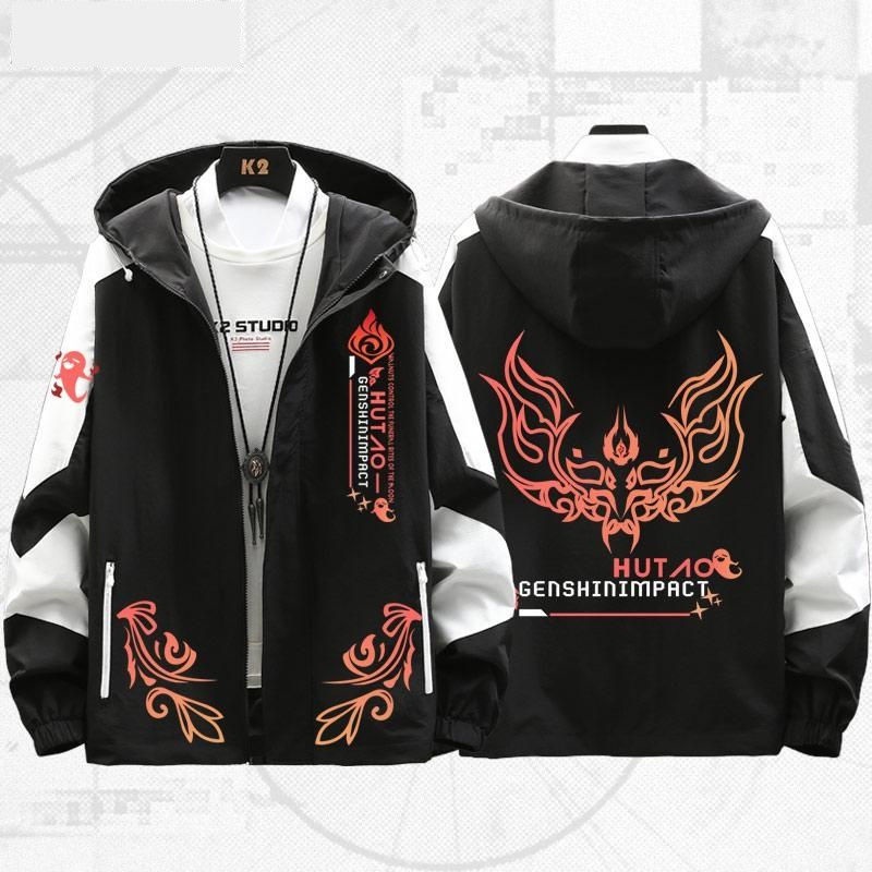 Genshin Impact game surrounding Hu Tao walnut two-dimensional impression clothes men's and women's same sweater jacket jacket autumn and winter