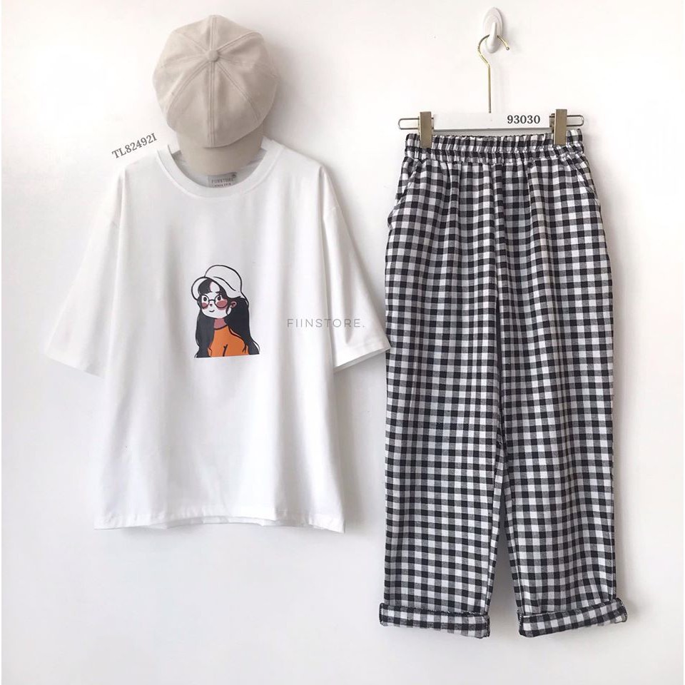 [Ảnh thật] Quần Baggy Kẻ Caro Đen Trắng - Made by Fiin | BigBuy360 - bigbuy360.vn