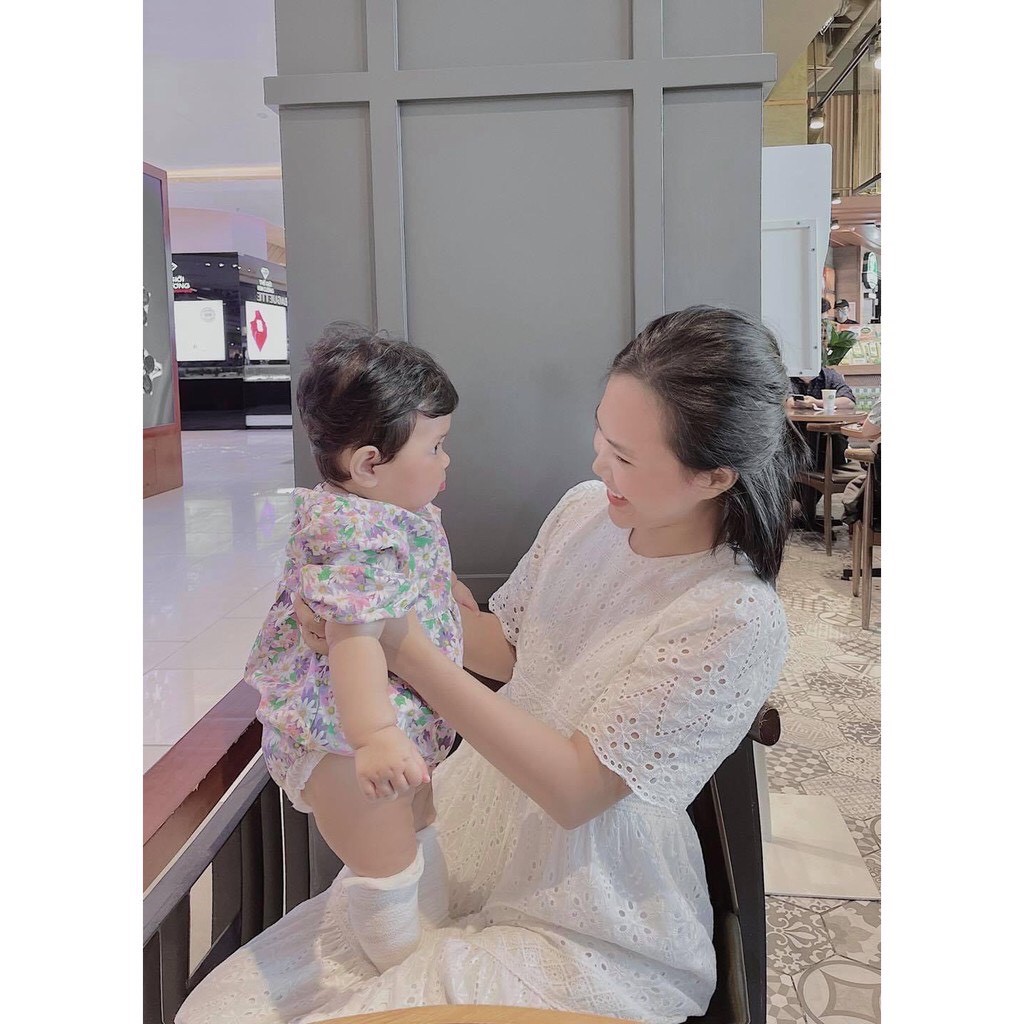 Đầm Baby doll, Đầm Suông Nữ, Dáng Phom Rộng Thoải Mái Màu Trắng Vải Xô Nhẹ Nhàng Dễ Thương, Hàng Có Sẵn