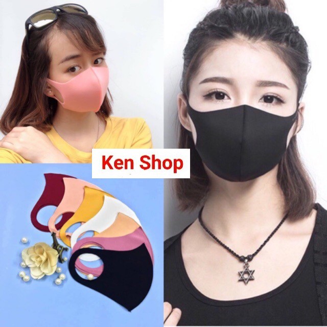 Conbo 10 Khau trang vai 3D phong cach thoi trang nhieu mau | BigBuy360 - bigbuy360.vn