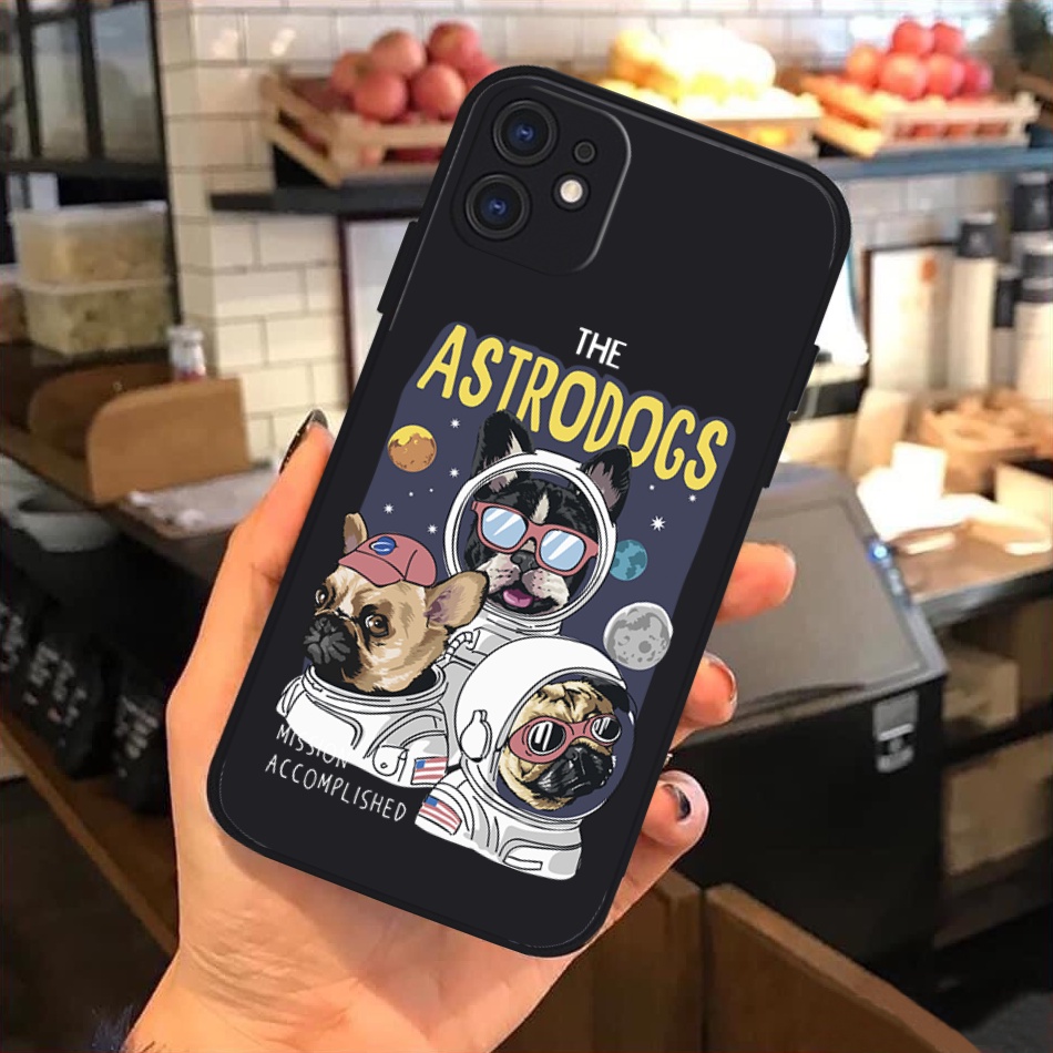 Vỏ ốp iPhone Silicon Cún phi hành gia cho iPhone 6 - 13promax - Chinchincase