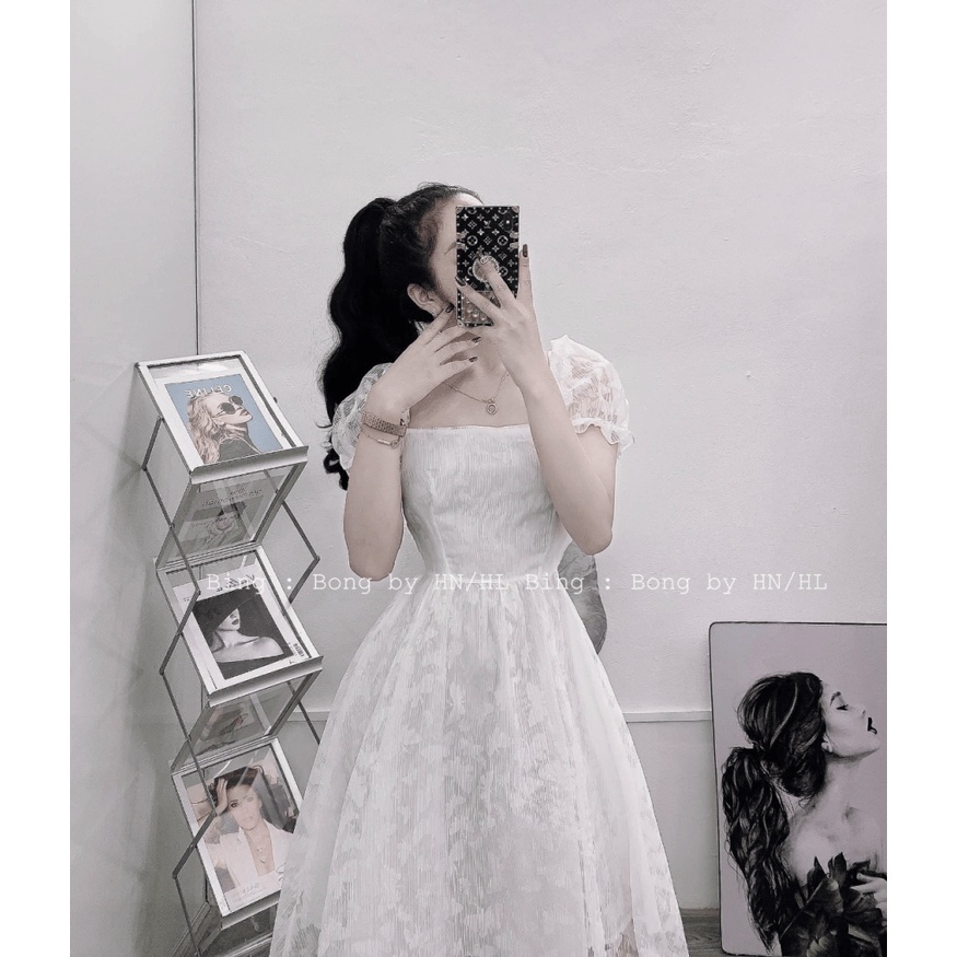 (Free Ship) Đầm Tơ Bướm Có Mút Có Lót Hở Lưng Siêu Dễ Thương UP Valetina Shop