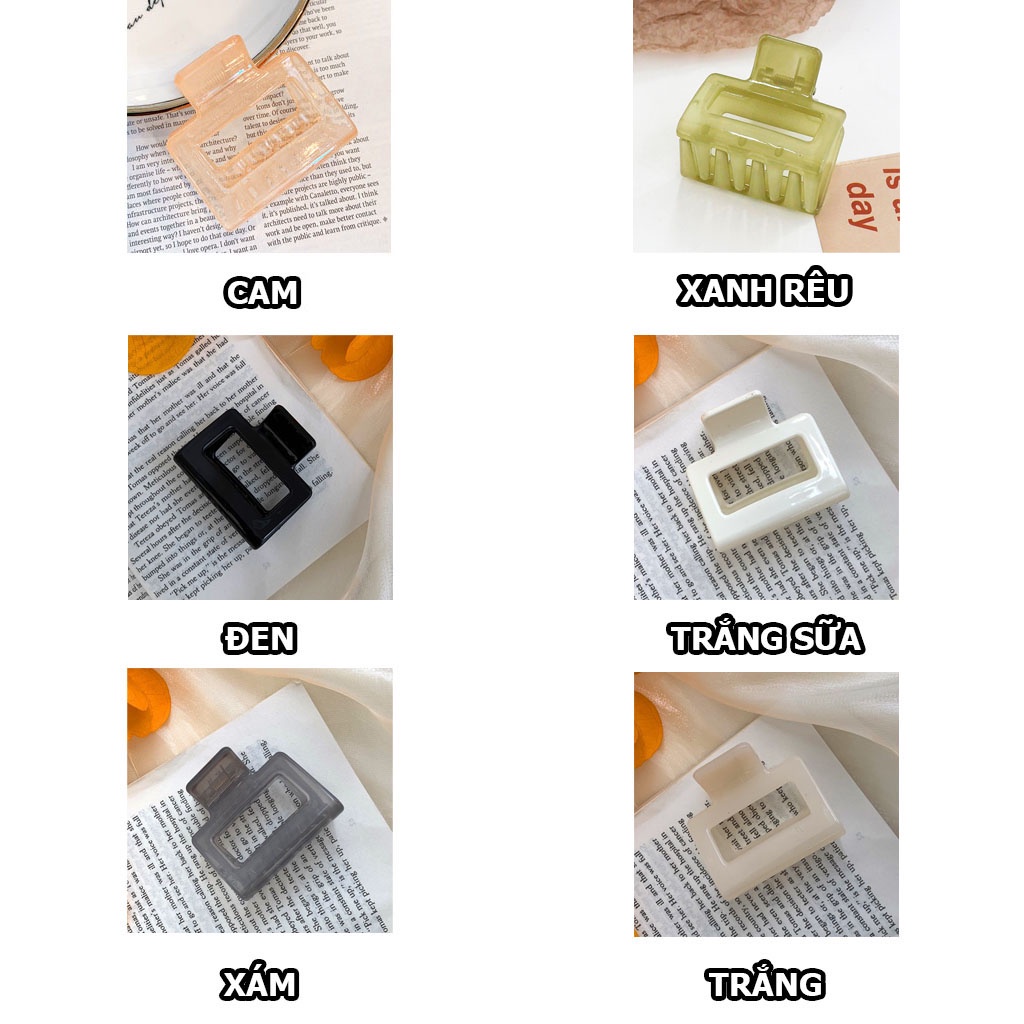 Kẹp tóc vuông mini nhiều màu KT30